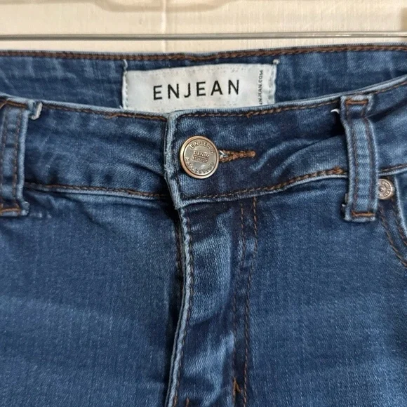 ENJEAN Jeans Womens 7/28 Dark Blue Denim Slim Fit Stretch Comfortable Trendy - Picture 3 of 7